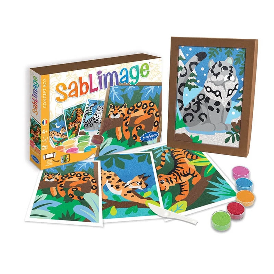 Kit creativo con arena de colores - Sablimage Animales Felinos - SentoSphere