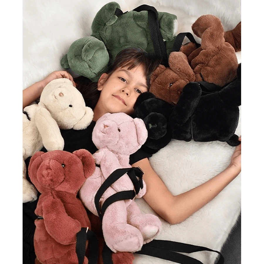 Teddy Bear - adorabile borsa a tracolla, 30 cm, marrone scuro
