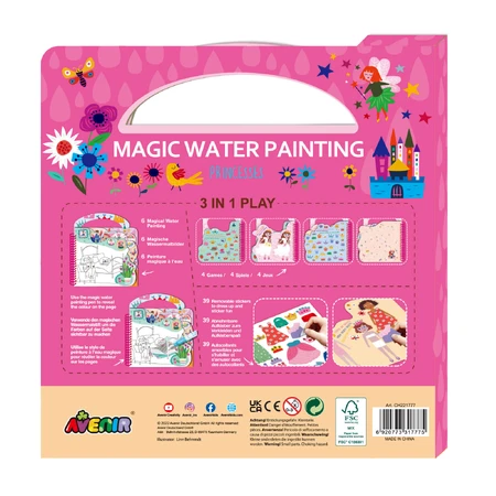 Portable watercolor painting book, stickers and games - Printese