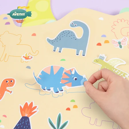 Portable watercolor painting book, stickers and games - Printese