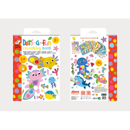 Tarjeta para colorear Dots4Fun - Axolotl