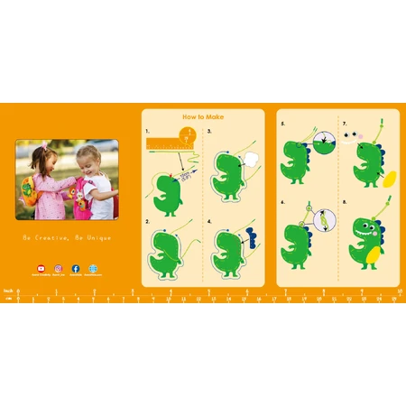 Set creativ XXL de cusut cu tehnica siretului - Craft 'N' Play Box