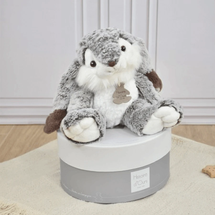 Soft plush toy - Marius Bunny, 30 cm, gray