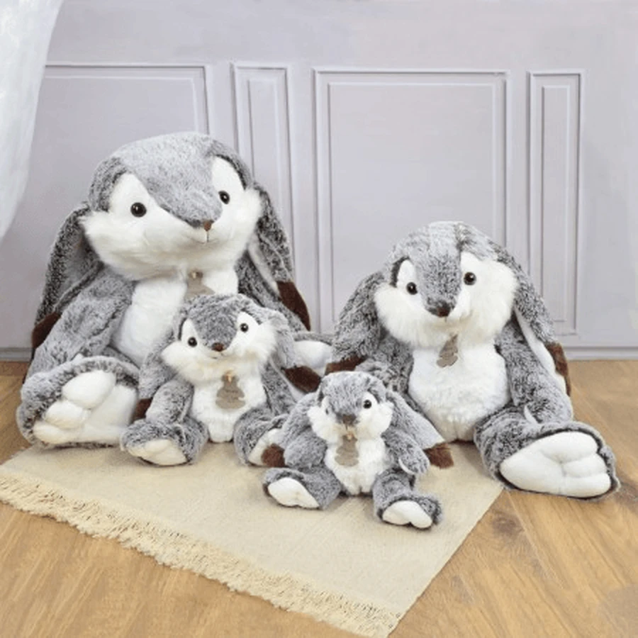 Soft plush toy - Marius Bunny, 30 cm, gray