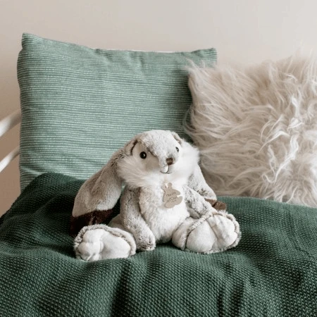 Soft plush toy - Marius Bunny, 30 cm, gray