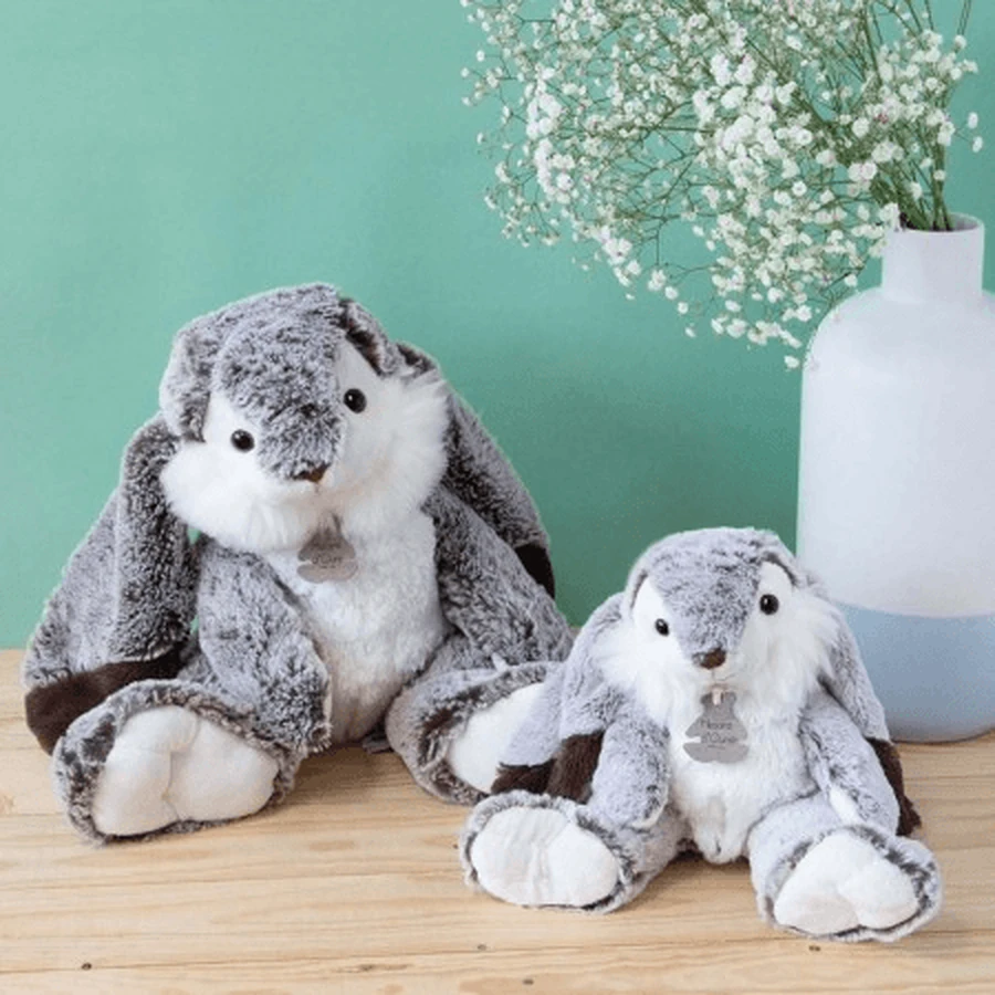 Soft plush toy - Marius Bunny, 30 cm, gray