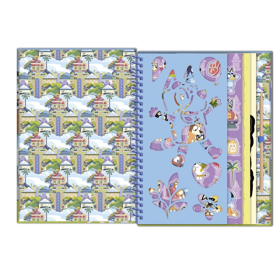 Set creativ de razuit si colorat, Bluey, Totum