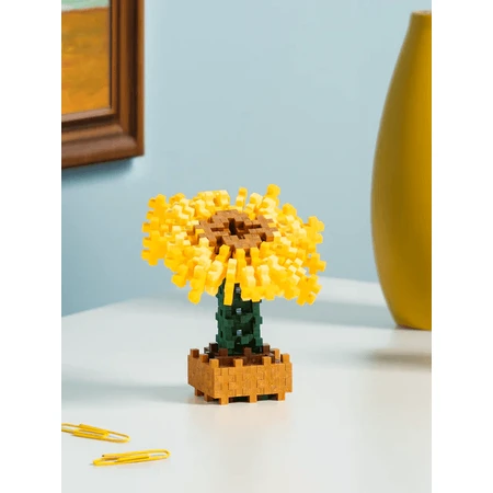 Plus-Plus construction set, tube painting, Inspired by Van Gogh