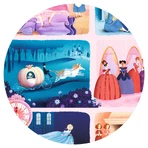 Assepoester verhaal puzzel, Djeco