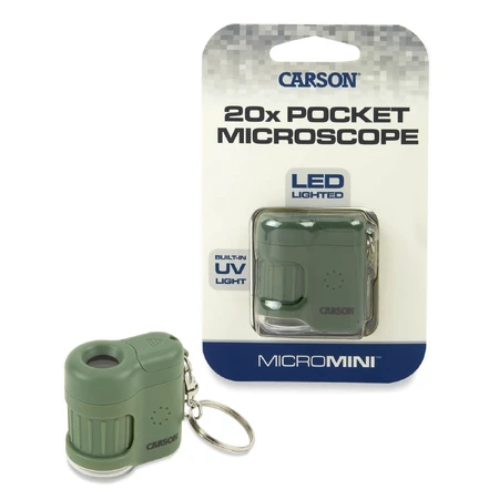 Portable microscope with keyring, 20x magnification, MicroMini, Safari