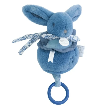 Muzikaal konijntje Doudou® - blauw, 20 cm