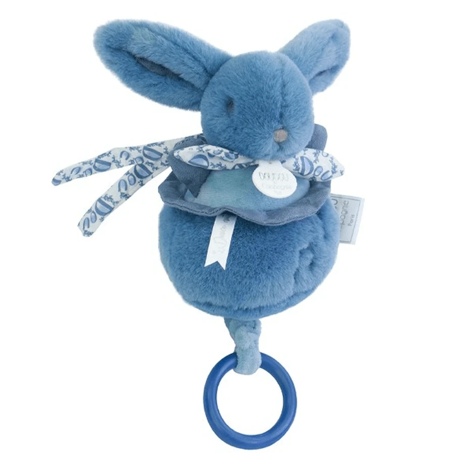 Muzikaal konijntje Doudou® - blauw, 20 cm