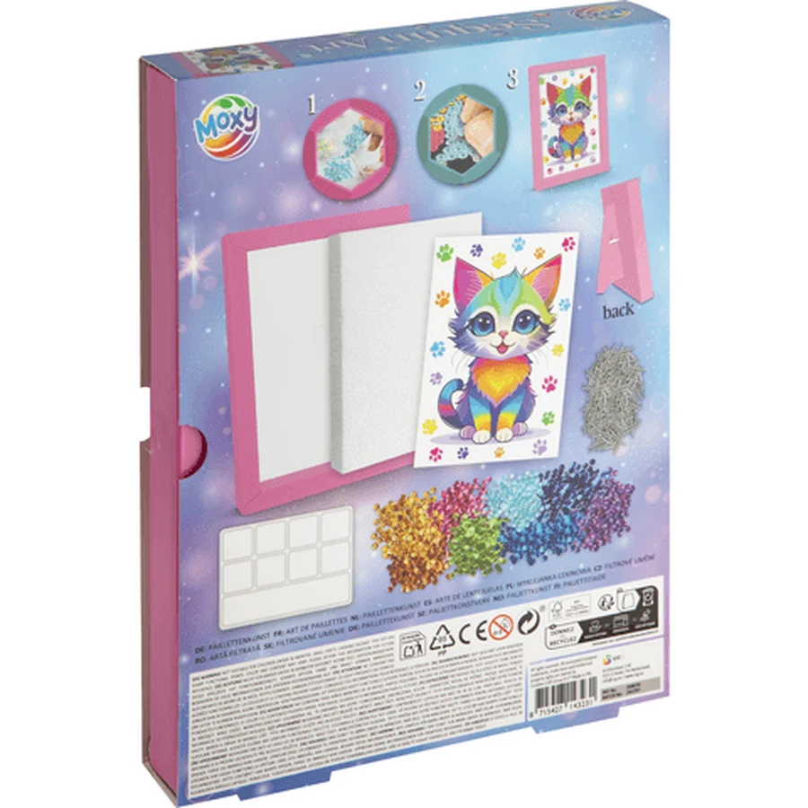 Set créatif DIY, Peinture pailletée, chaton