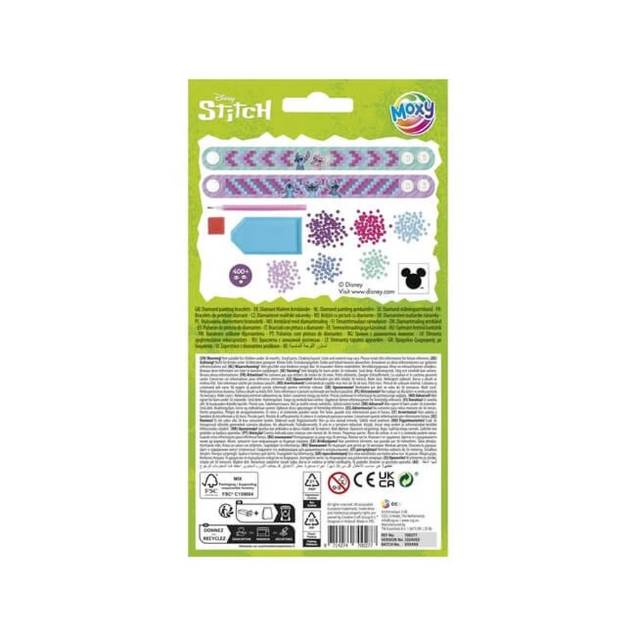 DIY creative set, Create bracelets with diamond painting technique, Disney Lilo and Stitch
