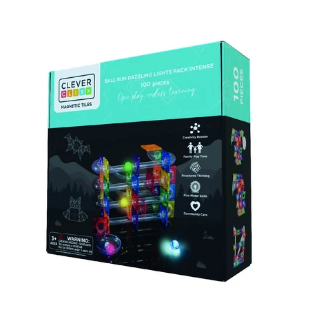 Magnetic games Circuit with luminous balls 100 pieces, Cleverclixx