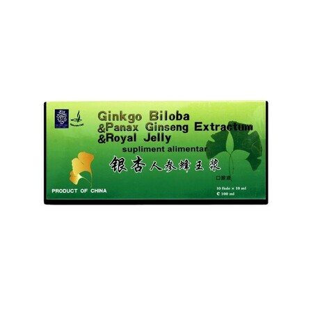 Ginkgo Biloba + Panax & Pappa Reale & Ginseng x 10 fiale x 10 ml NATURALIA DIET