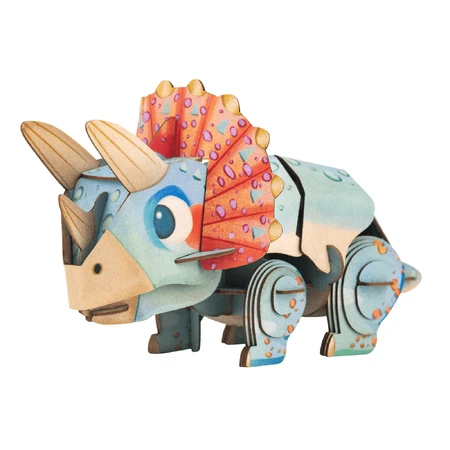 Puzzle 3D cu sunete - Triceratops, Build 'n' Sound