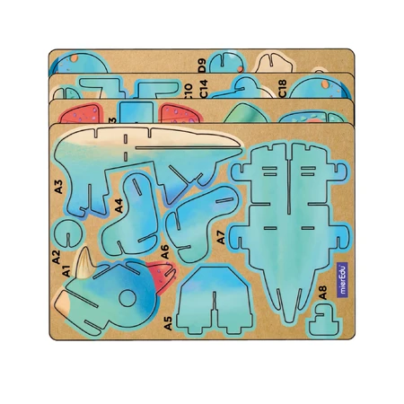 Puzzle 3D cu sunete - Triceratops, Build 'n' Sound