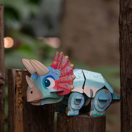 Puzzle 3D cu sunete - Triceratops, Build 'n' Sound