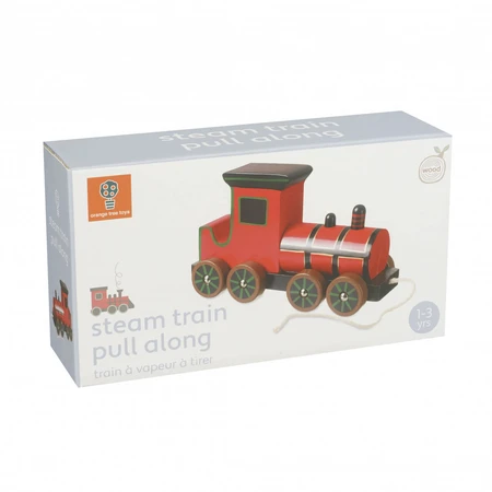 Lokomotywa parowa do ciągnięcia, Orange Tree Toys: ceny i cechy