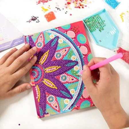 DIY set Mi diario con flor mandala y diamantes