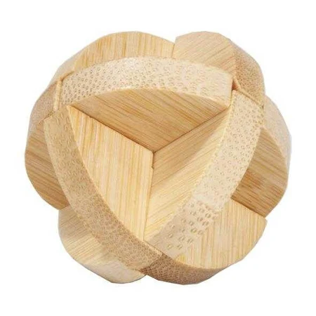 Jeu de logique IQ en bois de bambou dans une boîte en métal-3