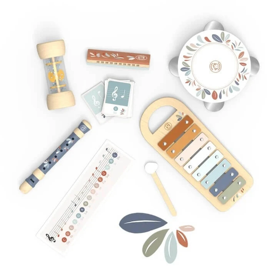 Set de 5 instruments de musique dans une valise, Speedy Monkey