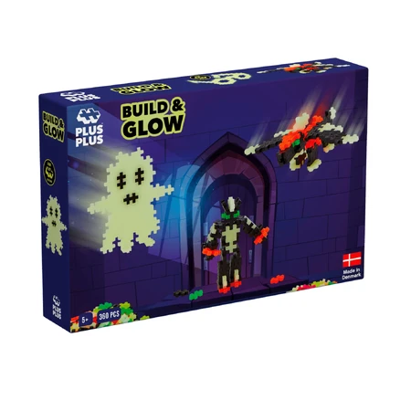 Set constructie Plus-Plus, 360 piese, Construieste si Straluceste, culori fluorescente