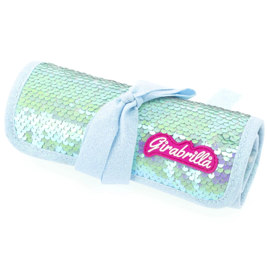 Bolígrafo enrollable Girabrilla - con lentejuelas reversibles y juego de 12 bolígrafos de gel + 6 rotuladores dobles