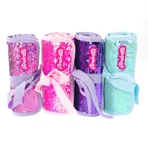 Bolígrafo enrollable Girabrilla - con lentejuelas reversibles y juego de 12 bolígrafos de gel + 6 rotuladores dobles
