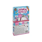 Set creativ de buzunar, 2 carti de colorat si creioane, unicorni si sirene, Grafix