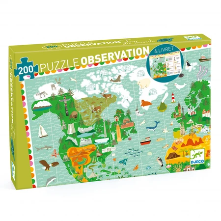 Puzzle observatie Djeco in jurul lumii