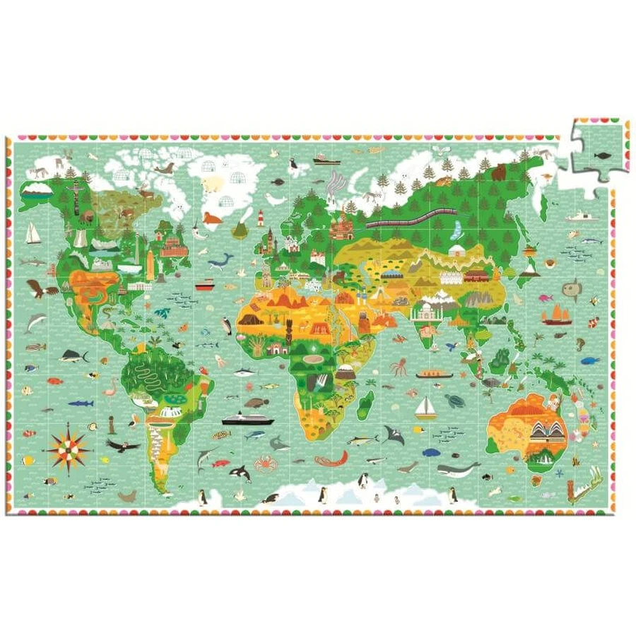 Puzzle observatie Djeco in jurul lumii