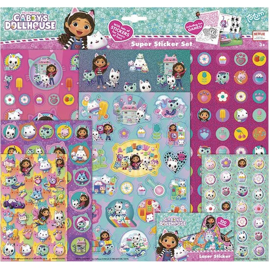 Súper juego de pegatinas Gabby's Dollhouse