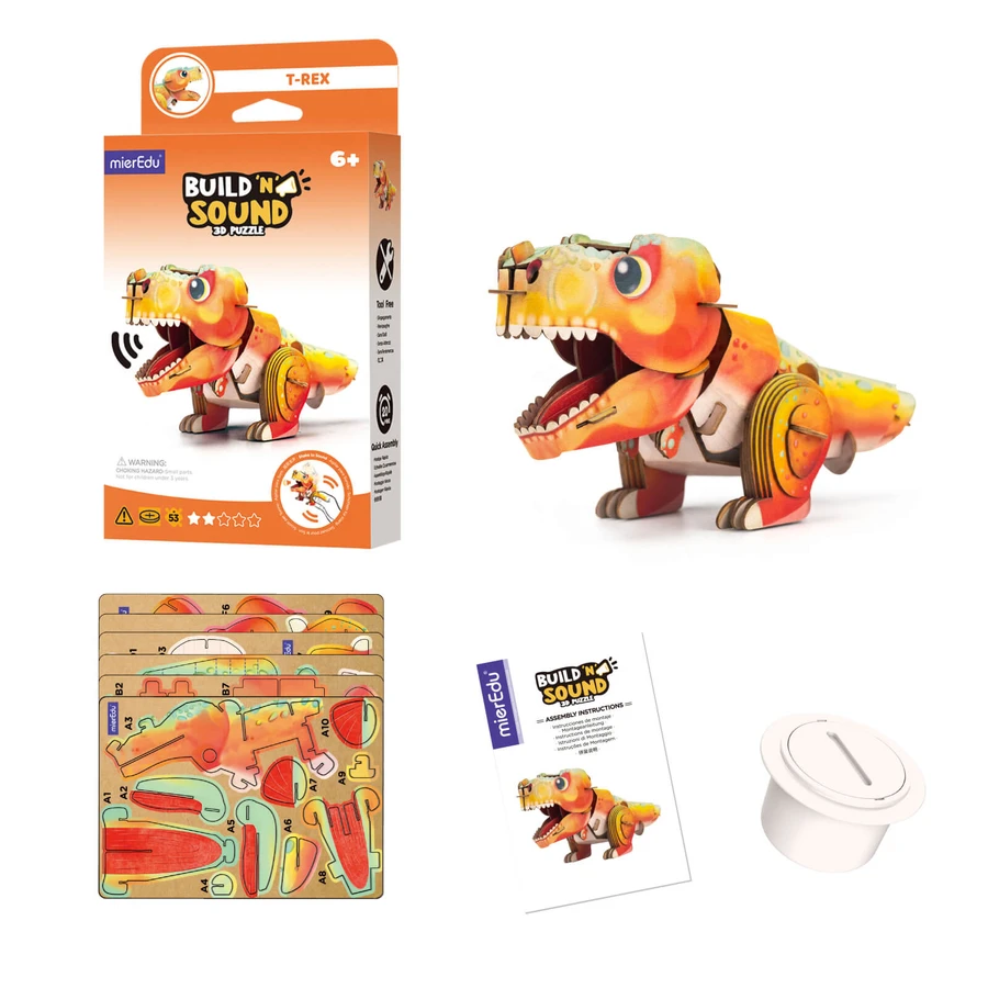 Puzzle sonoro 3D - Tyrannosaurus Rex, Build 'n' Sound