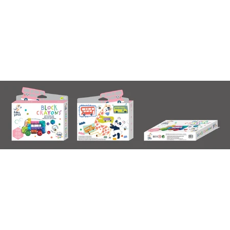 Creioane cerate interconectabile Block Crayons - Autobuz Scolar, Haku Yoka