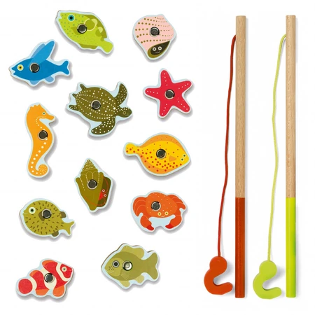 Djeco magnético juego de pesca de peces tropicales