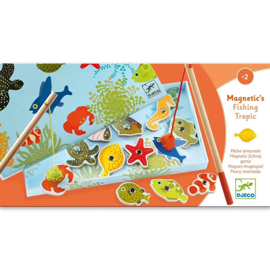 Djeco magnético juego de pesca de peces tropicales