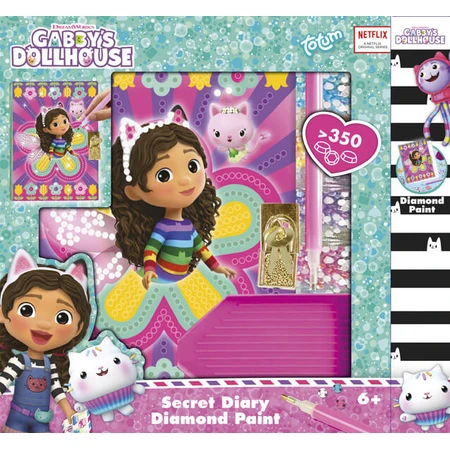 Set DIY Jurnalul meu cu diamante, Gabby's Dollhouse, Totum