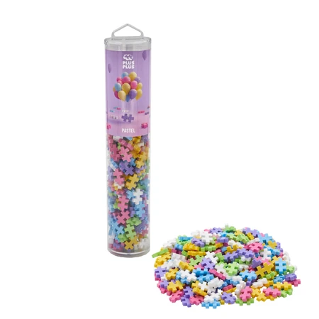 Set di costruzioni Plus-Plus, tubo da 240 pezzi, Mix pastello