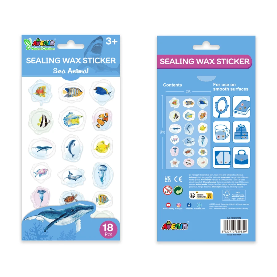 Zeehond imitatie stickers - Onderwaterdieren, Natural Creations collectie