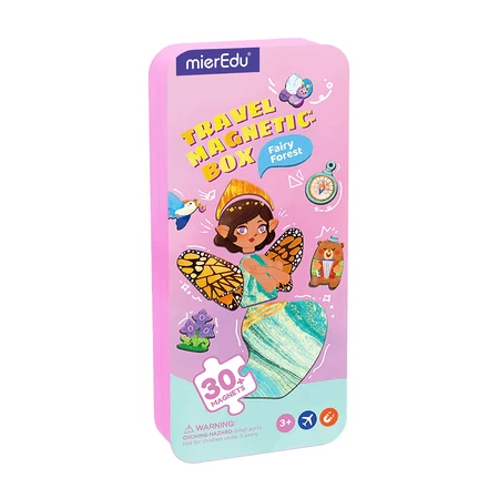 Puzzle magnético en caja metálica, juego de parejas y asociación - Fairy Forest