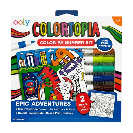 Colortopia creatieve verf-set met stiften - Epic Adventures (Set van 6 dubbele kleuren)