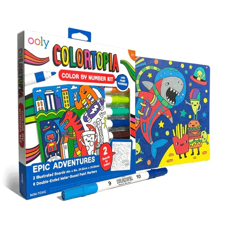 Colortopia creatieve verf-set met stiften - Epic Adventures (Set van 6 dubbele kleuren)