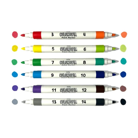 Colortopia creatieve verf-set met stiften - Epic Adventures (Set van 6 dubbele kleuren)