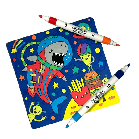 Colortopia creatieve verf-set met stiften - Epic Adventures (Set van 6 dubbele kleuren)