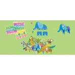 Kreatywna gra Stick'N'Play z trójwymiarowymi scenami i naklejkami, które można przekładać - Safari Animals: ceny i cechy