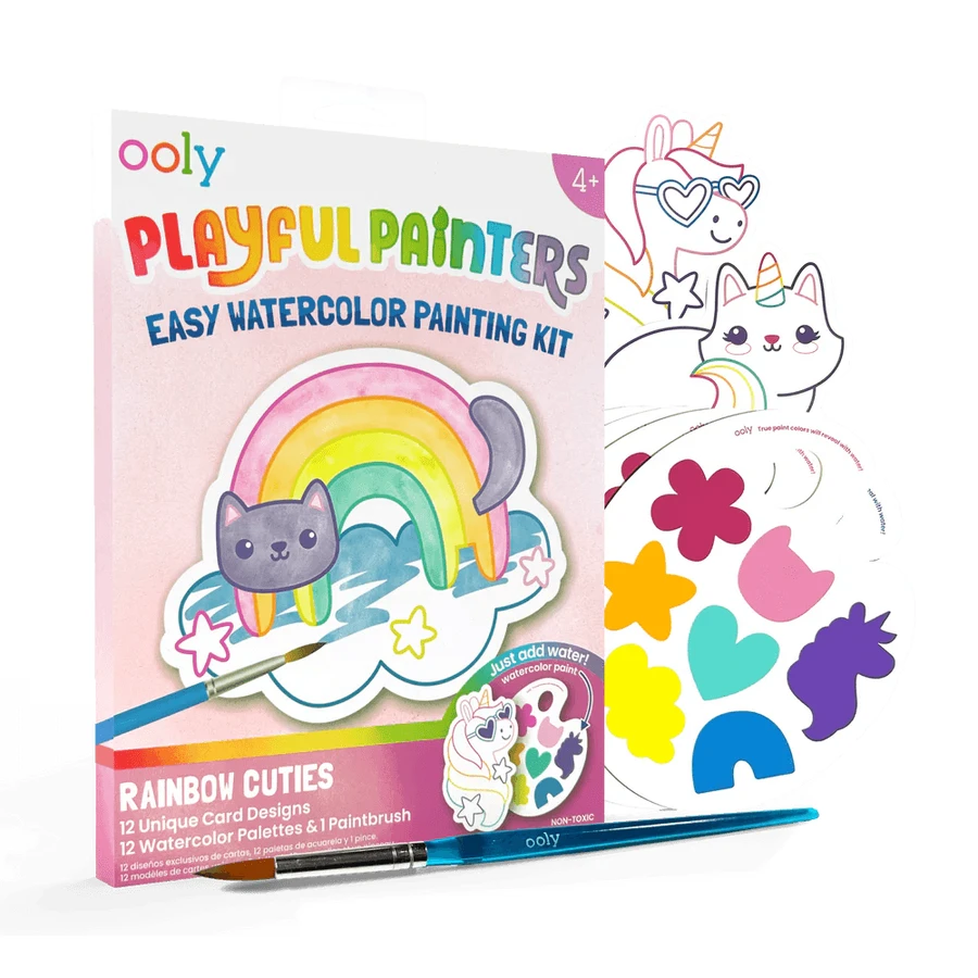 Kit acquerello - Facile da dipingere - Arcobaleno, Pittori giocosi