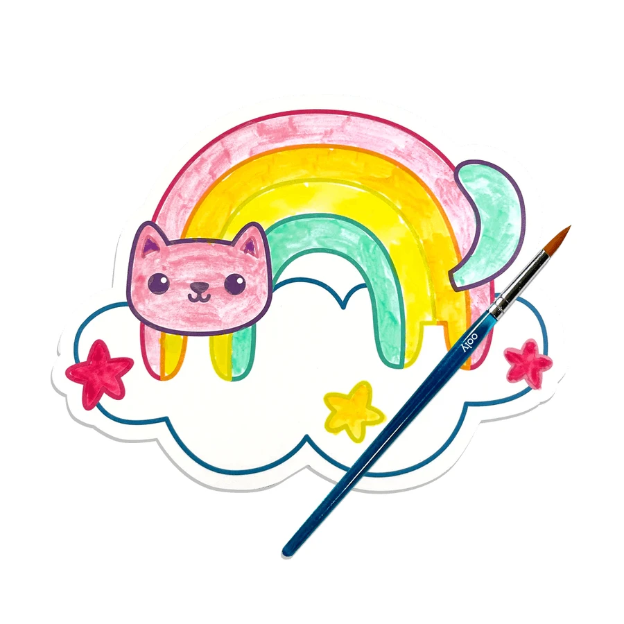 Kit acquerello - Facile da dipingere - Arcobaleno, Pittori giocosi
