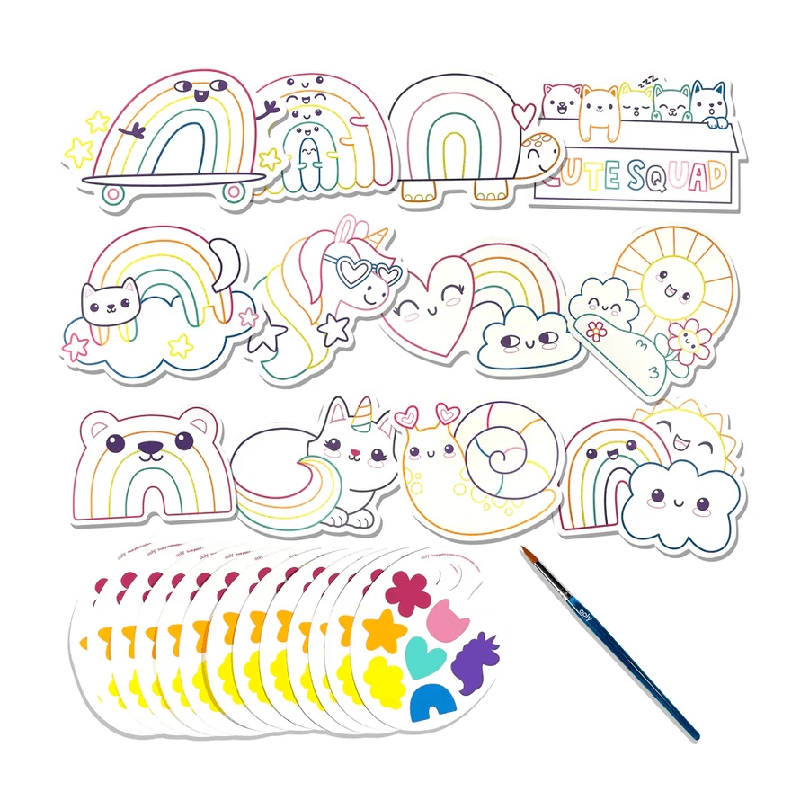 Kit acquerello - Facile da dipingere - Arcobaleno, Pittori giocosi